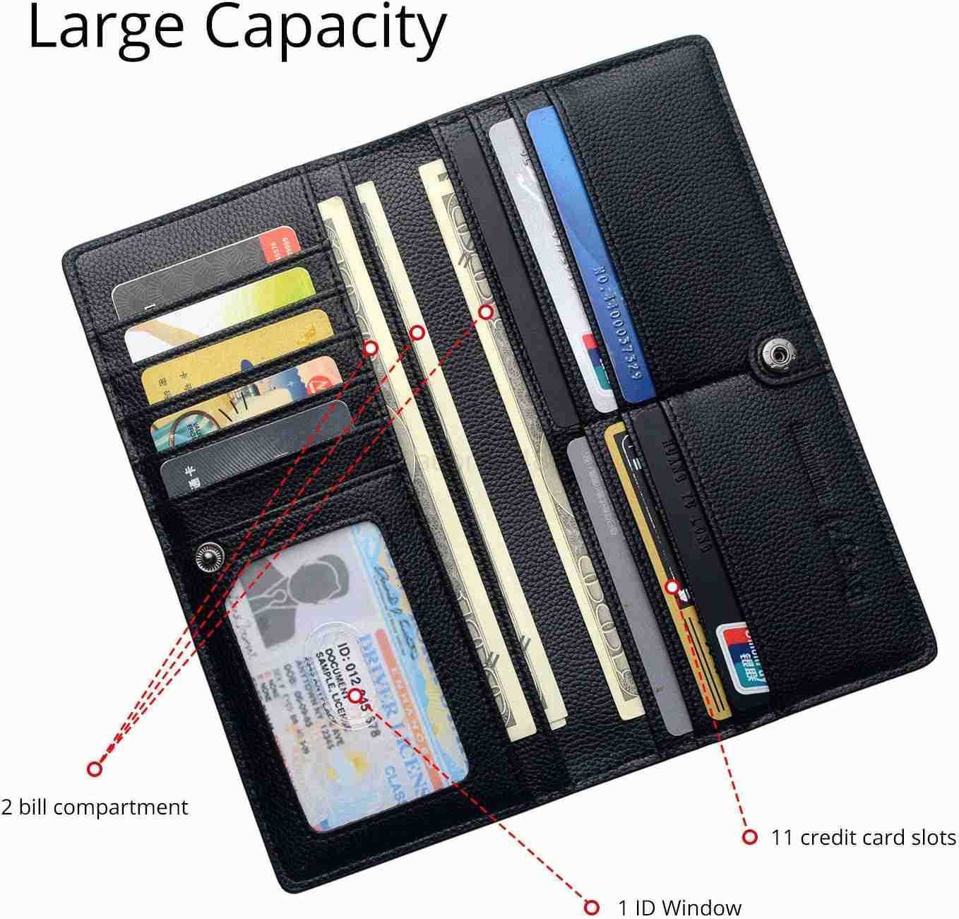 Ultra Slim Thin Leather RFID Blocking CARD Holder Bifold Clutch Wallets for WomenZ250911