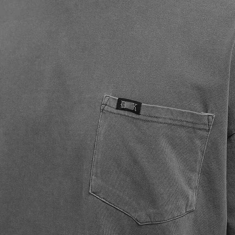 Men's Oversized Drop Shoulder T-Shirt Acid Wash Back DTG Print 100% Cotton Street Style