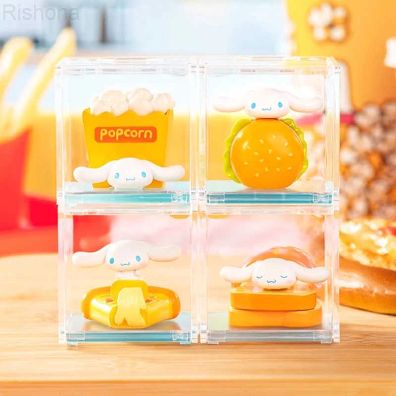 Sanrio Genuine MINISO Cinnamoroll Convenience Fast Food Series Micro Box Blind Box Handmade Ornaments Trendy Gift for Girls L250903