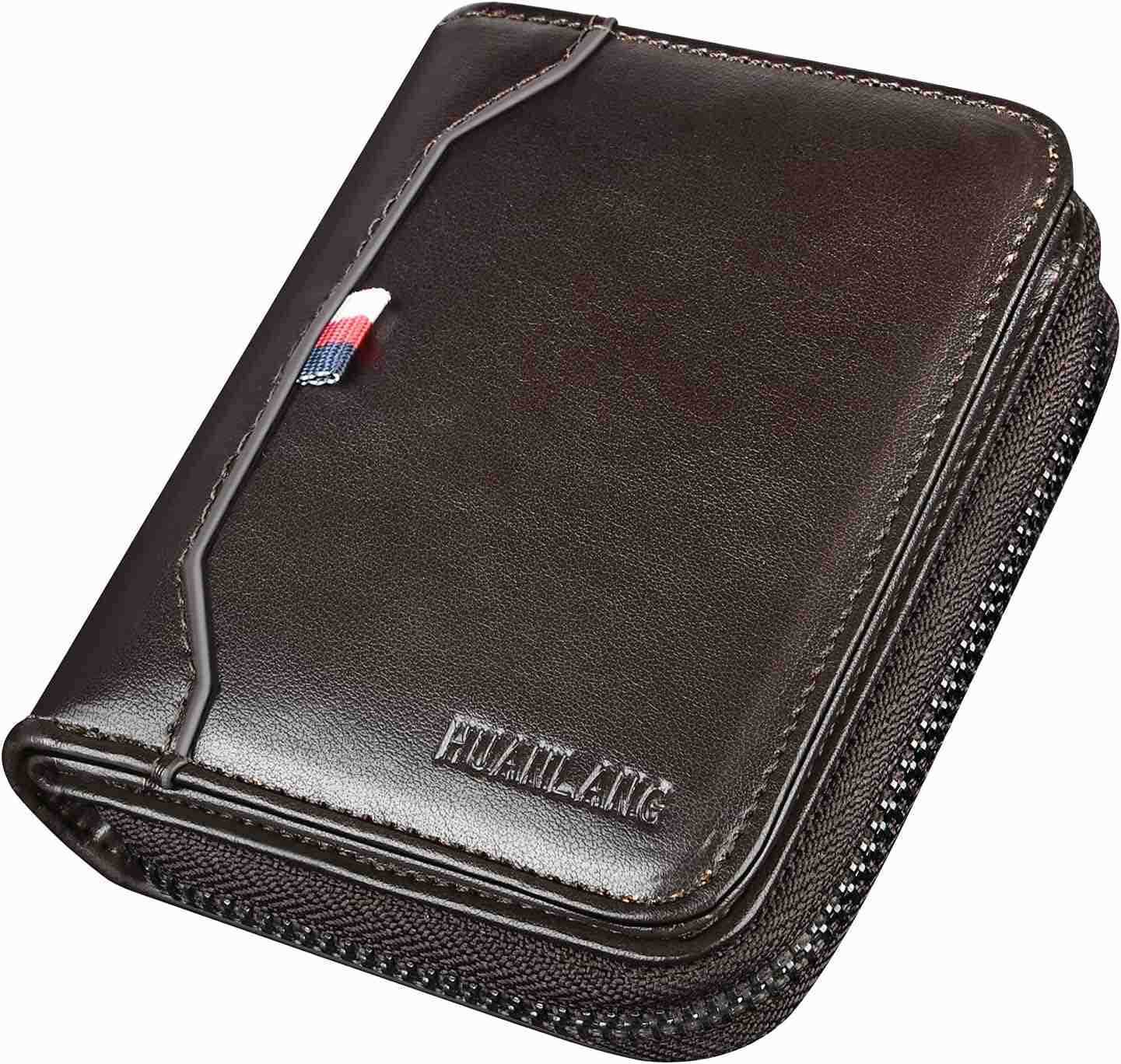 Mens Wallet RFID Blocking Multi Card Holder Wallets for Men Bifold Wallet with Zipper Small Mens Leather WalletZ250911