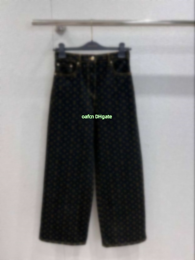 Womens jeans Designer denim pants luxury brand letters embroidered logo classic denim straight pants high-end custom fashion denim pants for women