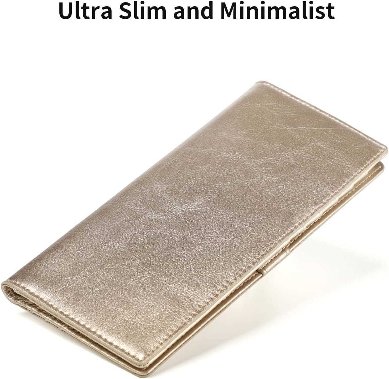 Ultra Slim Thin Leather Women Wallet RFID Blocking CARD Holder Bifold Long Ladies BillfoldZ250911