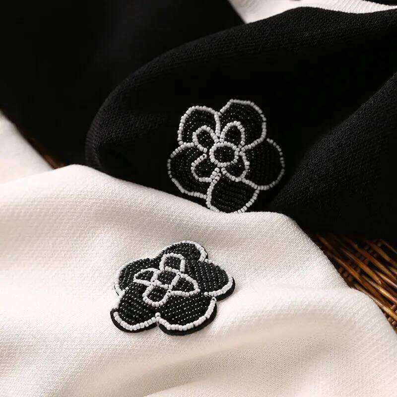 Summer Dresses Ladies 2025 Designer Rose Embroidery Split T Shirt Long Ice Silk Straight Maternity Dress Women's Clothing