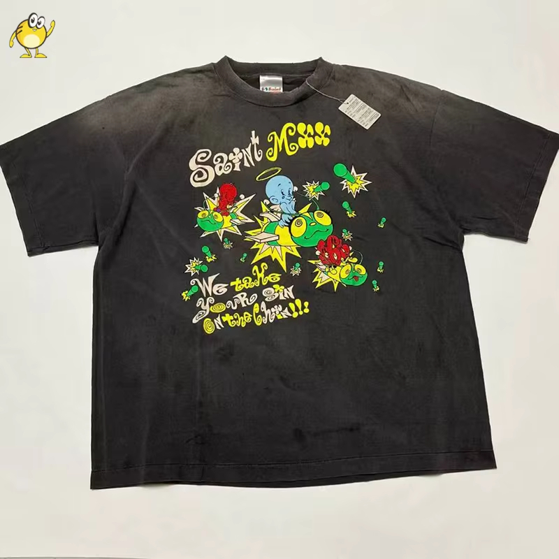 Summer Washed Do Old Good Quality T Shirt Men Woman Oversize Short Sleeve Streetwear Hip Hop Casual Round Neck Tee