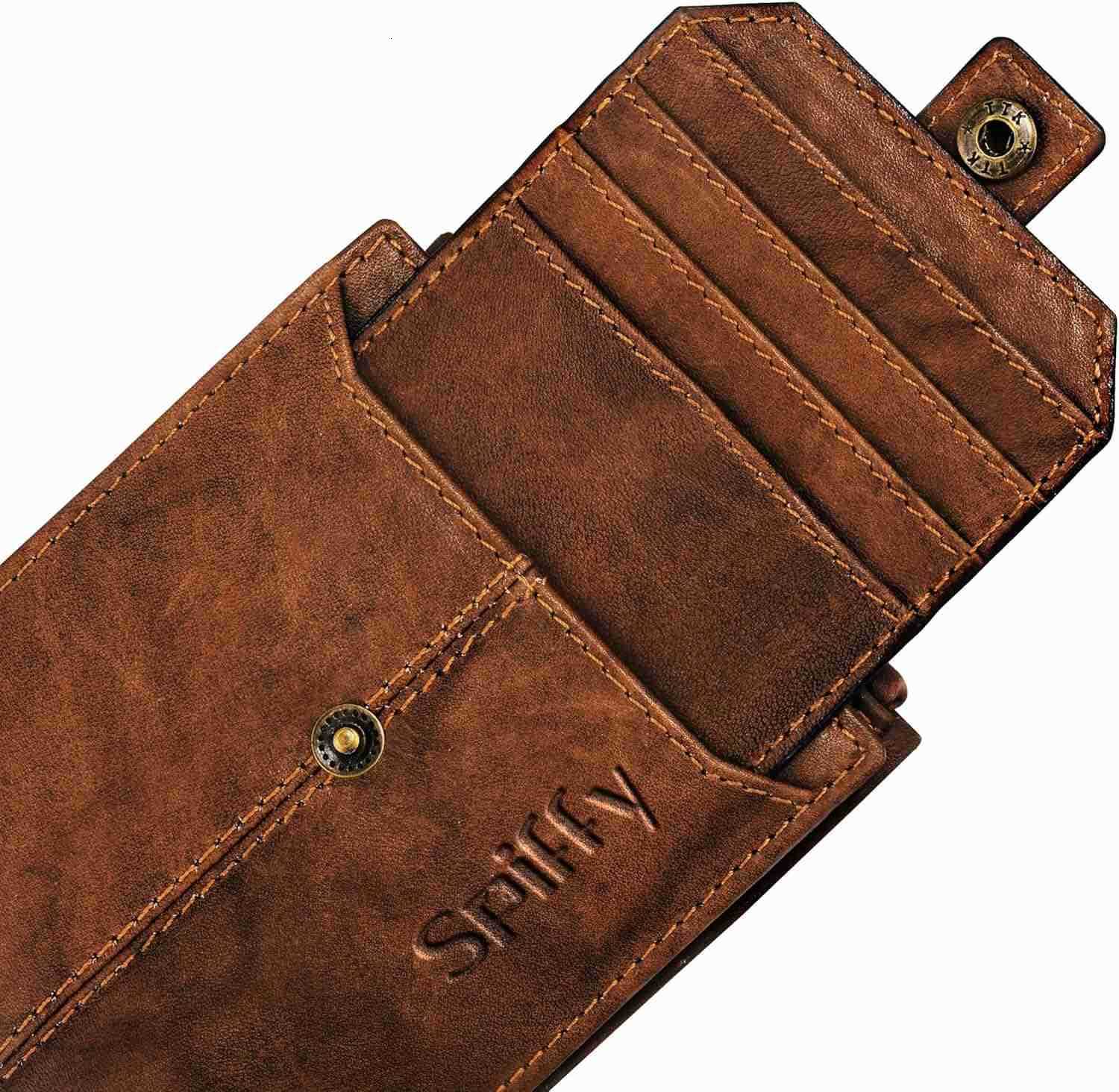 Design Brown Genuine Leather Wallet For Men With Detachable Card Holder Mens Wallet RFID Wallet For Men And Women Billetera De HombreZ250911