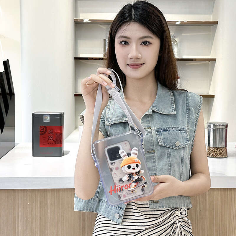 DHPet wholesale 2025 Transparent PVC Jelly Tote Bag - Small Crossbody Phone Purse with Stitching, Unisex Mini Bag for Casual Travel