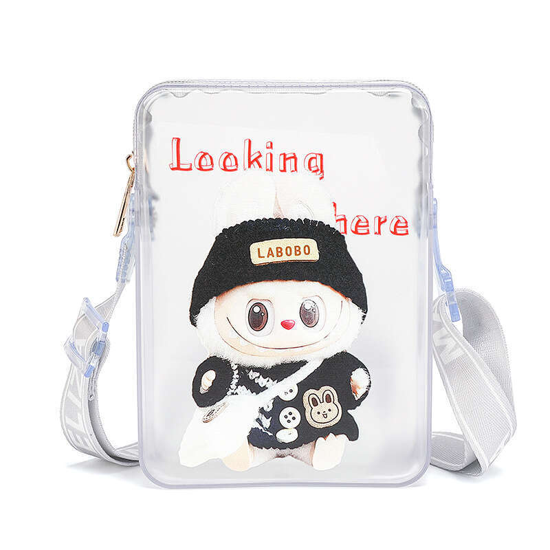 DHPet wholesale 2025 Transparent PVC Jelly Tote Bag - Small Crossbody Phone Purse with Stitching, Unisex Mini Bag for Casual Travel