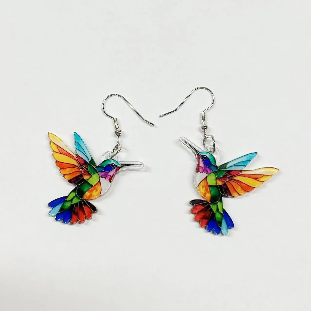 Cross border Spring Festival Colorful Bird Acrylic Earrings from Europe and America 2024 Selling Fashion Retro y250906