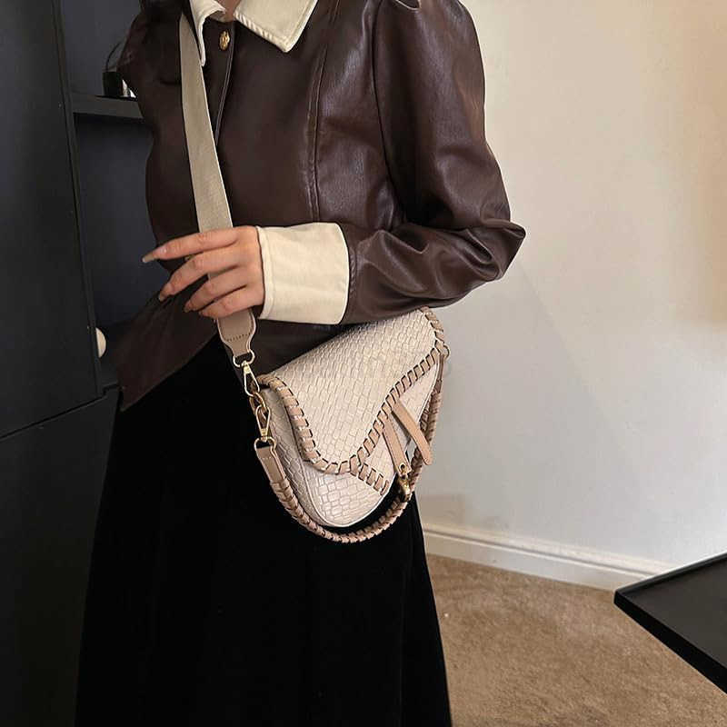 Women Trendy Saddle Shoulder Bag Clutch Purse Underarm Handbag Satchel HandBag Crossbody Bag M250902