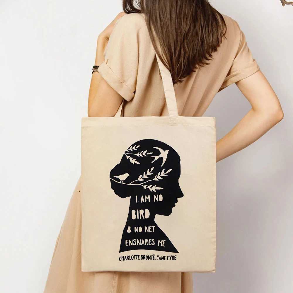 Jane Eyre Bags for Womens Feminist Women Handbag Literary Quote Womens Handbags for Book Lover Charlotte Bronte Quote Tote Bag Z250902