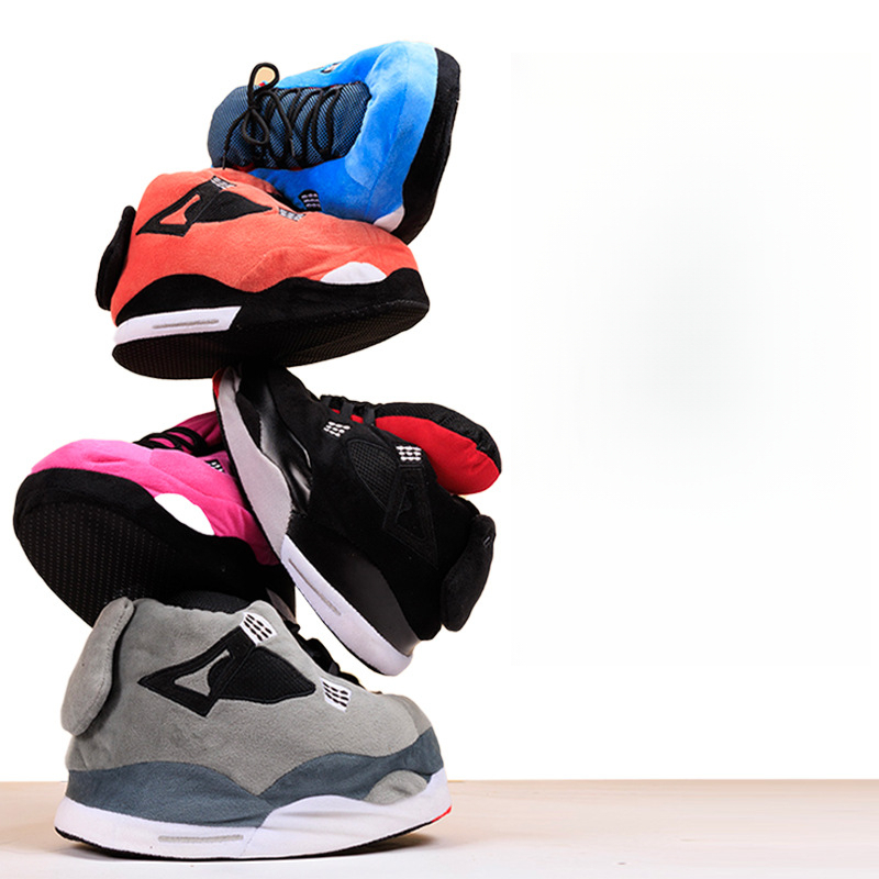 Designer Luxury Winter Cotton Slippers Creative Shape Home Shoes Anti-slip Anti-odor Plush Comfortable Warm Women's Men's Couple Style Carto