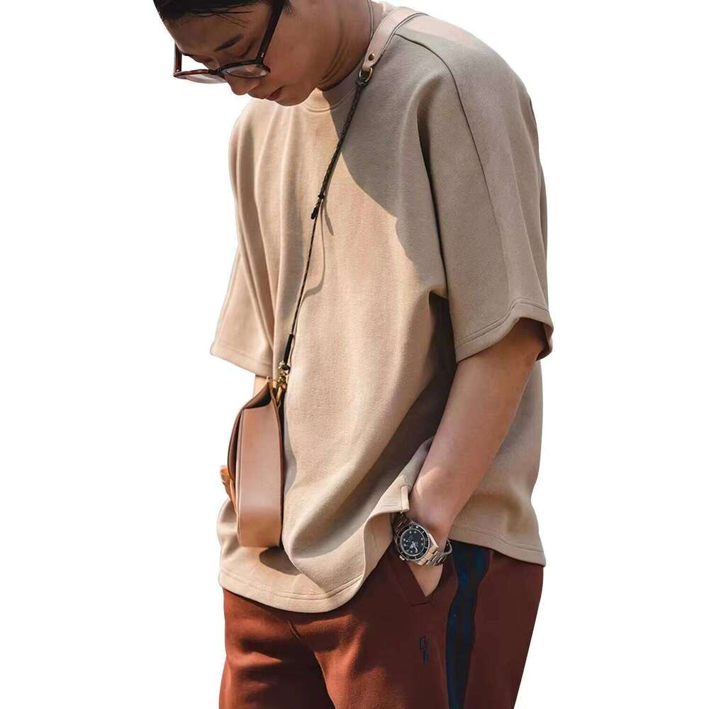Designer Brand Oversized Square T-Shirt Summer Running Heavyweight Men's Sports Shirt