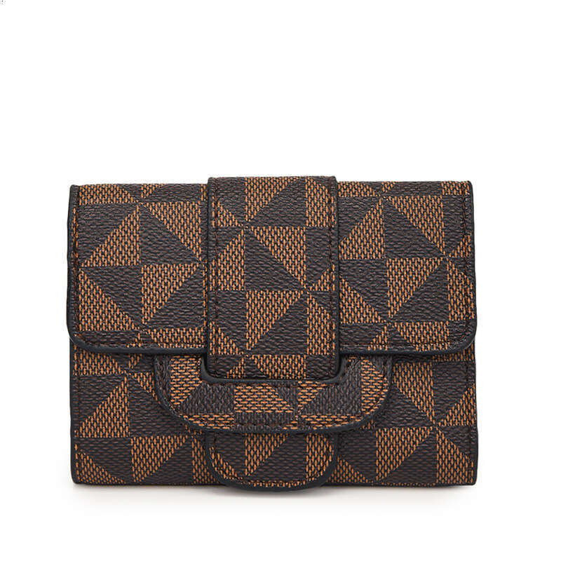 DHessentials Women's Floral Print Zip Around Wallet - 3-Fold PU Card Holder with Diamond Pattern, Secure Small Purse for Daily Use