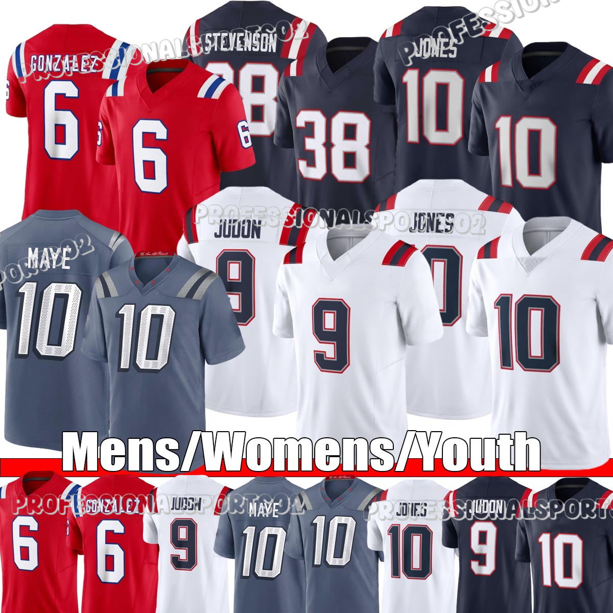 New Englands city PatriotsES Drake Maye Hunter Henry Patriotes Jersey Rhare Stevenson Jacoby Rivalries Collection Football Jerseys