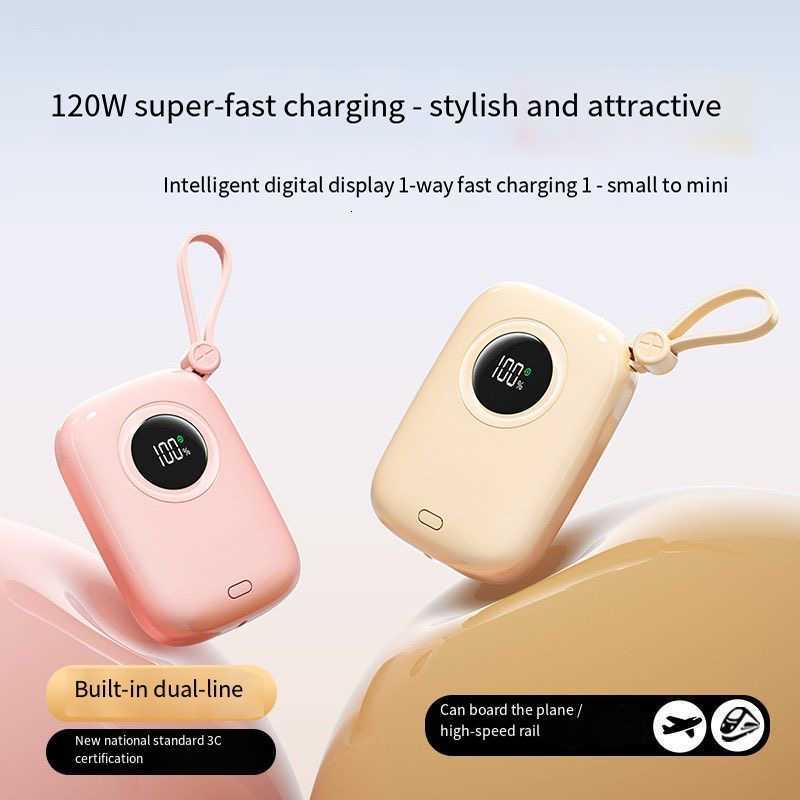 Mini 20000mAh Portable Charger - 120W Super Fast Charging Large Capacity Mobile Power Bank