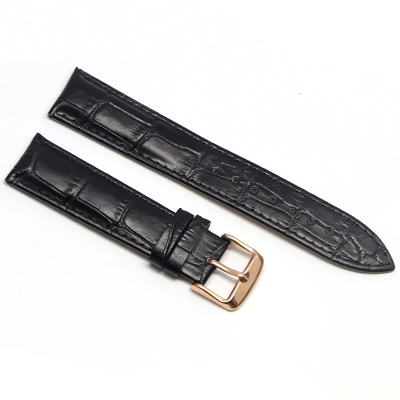 Genuine Leather Watchbands 18mm 20mm Watch Band Strap Steel Pin buckle High Quality Wrist Belt Bracelet Butterfly buckle 250902