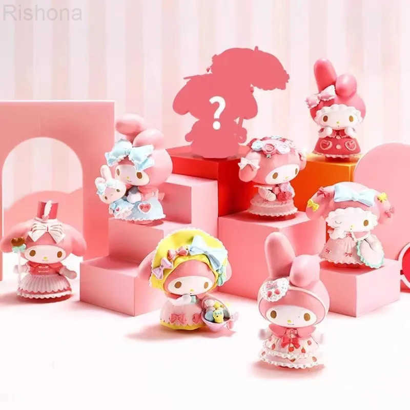 Sanrio Hello Kitty Melody Blind Box Mystery Pack Handmade Mini Doll Collectible Toy Cute Desktop Decor Home Gift for Kids Fans L250903