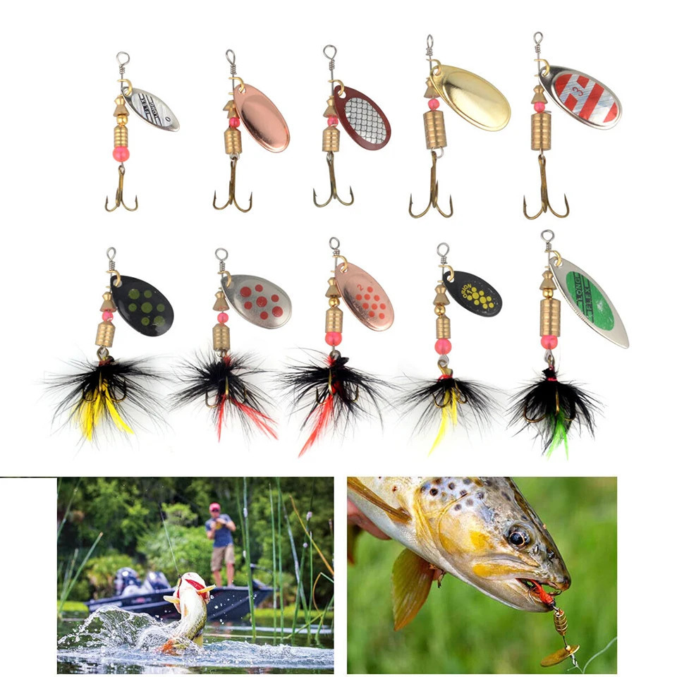 Metal Spoon Spinner Lure 2 to 8g 35g 10pcsLot Spoonbait Crankbaits Fishing Wobblers For Pike Crochet Set Bait Tackles 250901