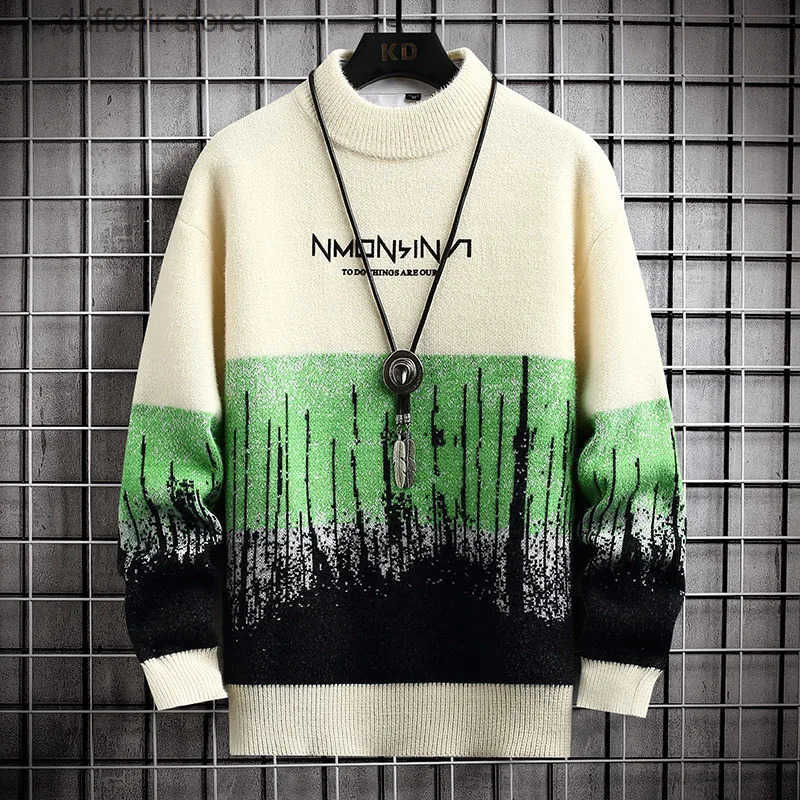 Winter Cashmere Sweater Men Harajuku Mens Jumper Thick Warm Turtleneck Pullover High Quty Male Christmas Sweaters S250902 S251110