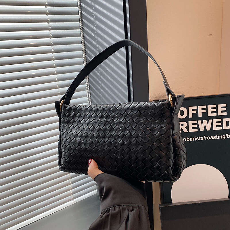 Dhpet_Wholesale 2025 Women's Woven Square - Textured Shoulder Purse With Double Straps, Small Crossbody Bag For Work Commute