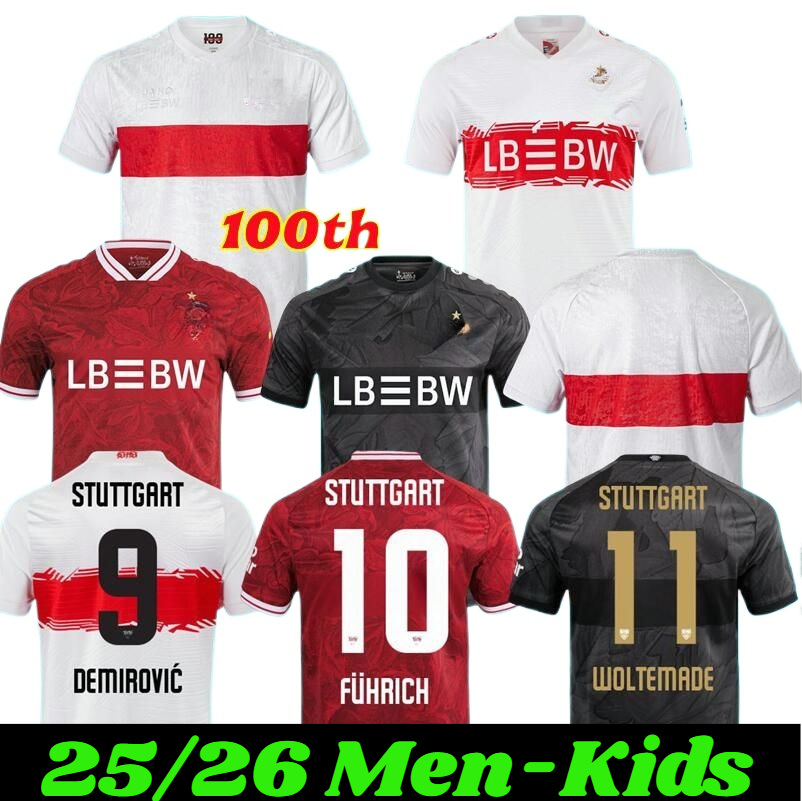 VFB Stuttgarts 25 26 DEMIROVIC Special Soccer Jerseys home away 3rd 2025 TIAGO TOMAS FUHRICH WOLTEMADE Football Shirt Uniforms Men Kids Kits