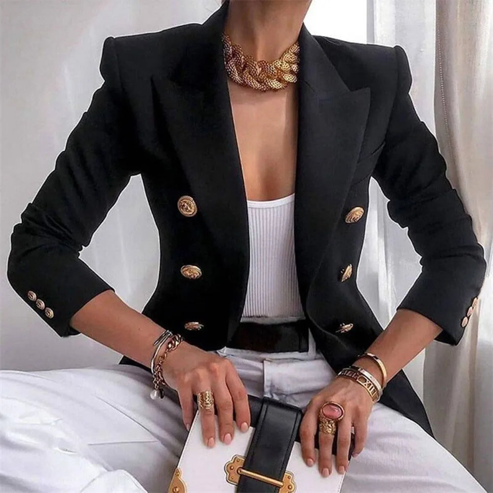 Casual Long Sleeve Blazers Femme Women Coat Fashion Jacket Outerwears Office Blazer Woman Clothes Spring Autumn 250902