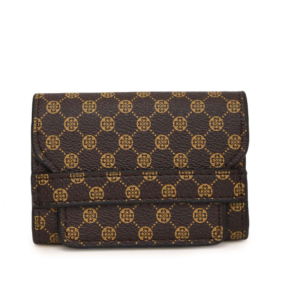 DHPet wholesale 2024 Plaid Print Mini Wallet - Snap Closure Coin Purse with Keychain, Compact PU Card Holder and Zipper Coin Bag for Daily Essentials