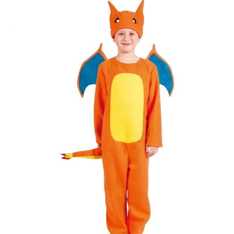Dragon Charizard Cosplay Costume Onesies Kids Anime Role-Playing Halloween Party Children Christmas Gift