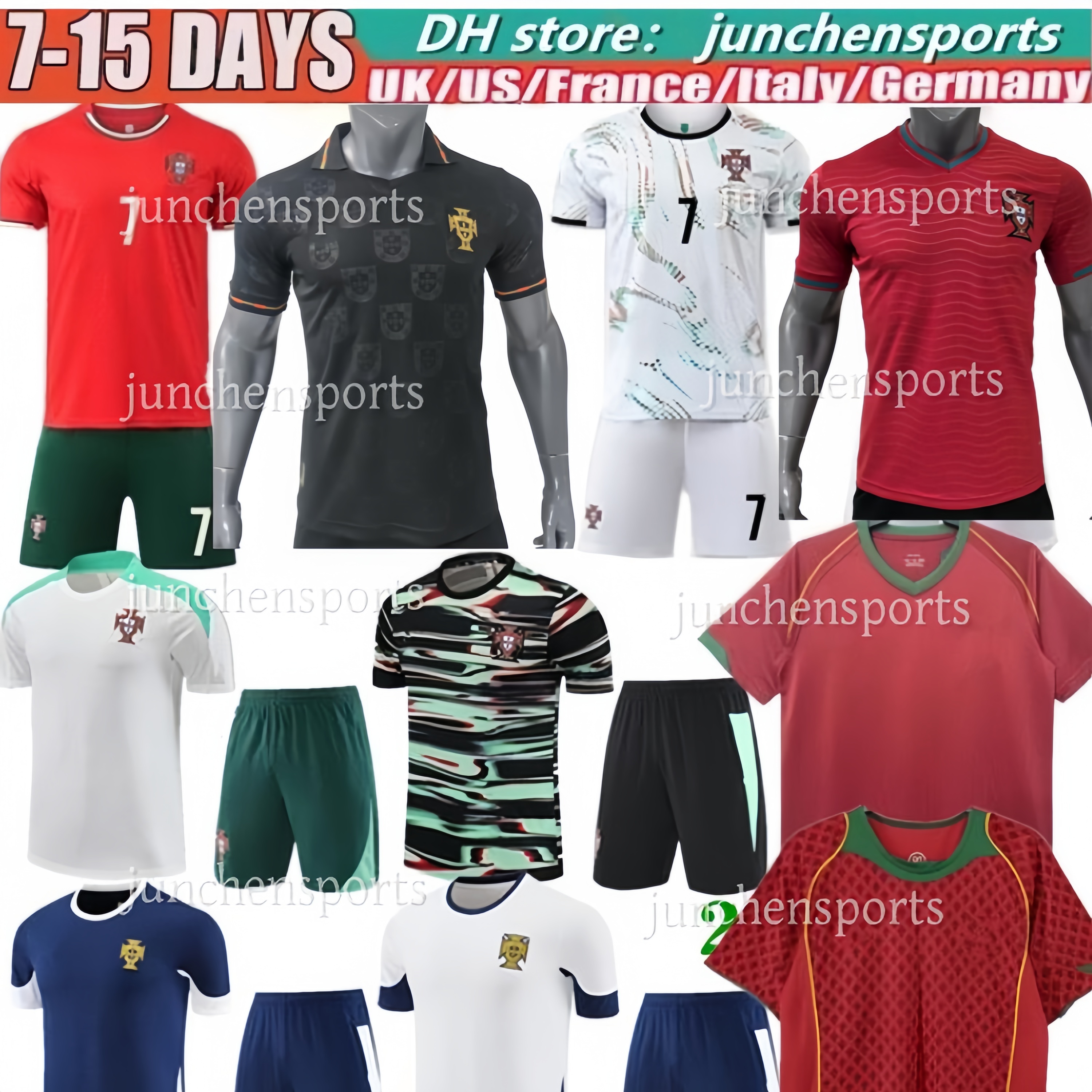 RONALDO 2026 Portuguesa portugal soccer jerseys RUBEN RONALDO PEPE Portugieser 25 26 football shirt Men Kids kit sets World Cup team Portugals tops Retro classic