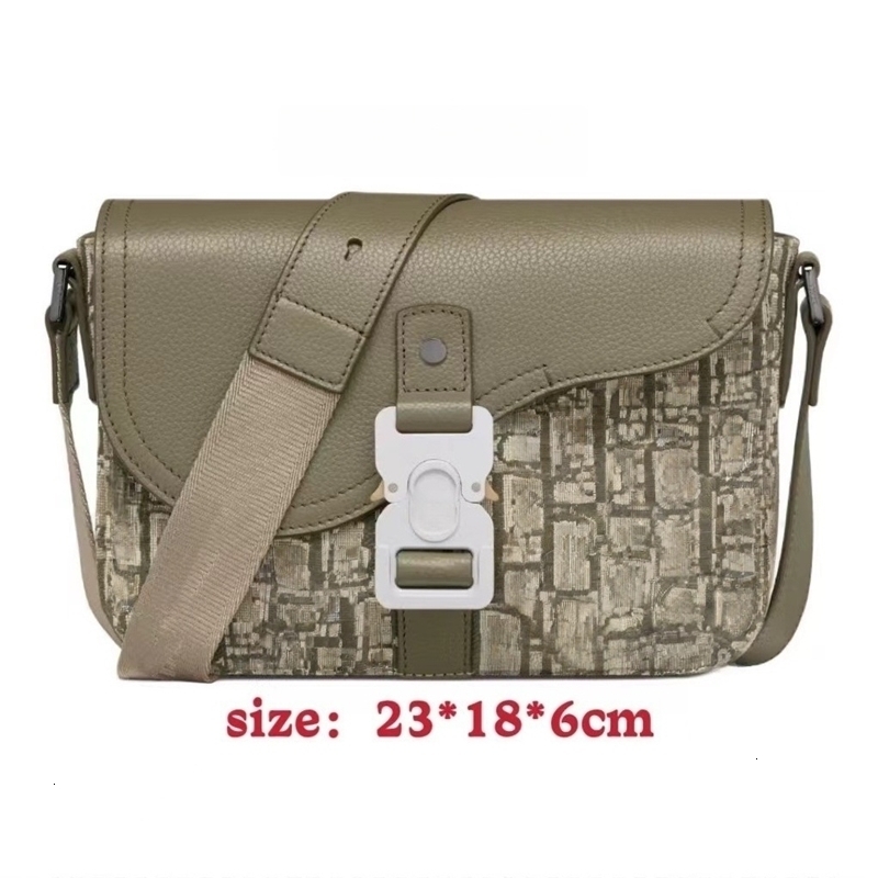 Designer Bag Luxury Saddle Bags Spring and Summer New Mens and womans saddle Bag Cowhide Postman Canvas Flip bag Fashion Business One Shoulder Crossbody bags