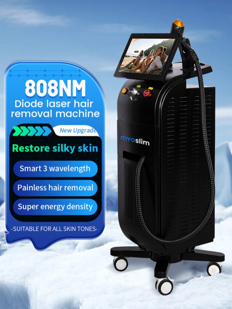Diode Laser Hair Removal Machine Professional laser Ice Pitanium 755nm 808nm 1064nm Alexandrite Device 3 Waves Permanent Removal
