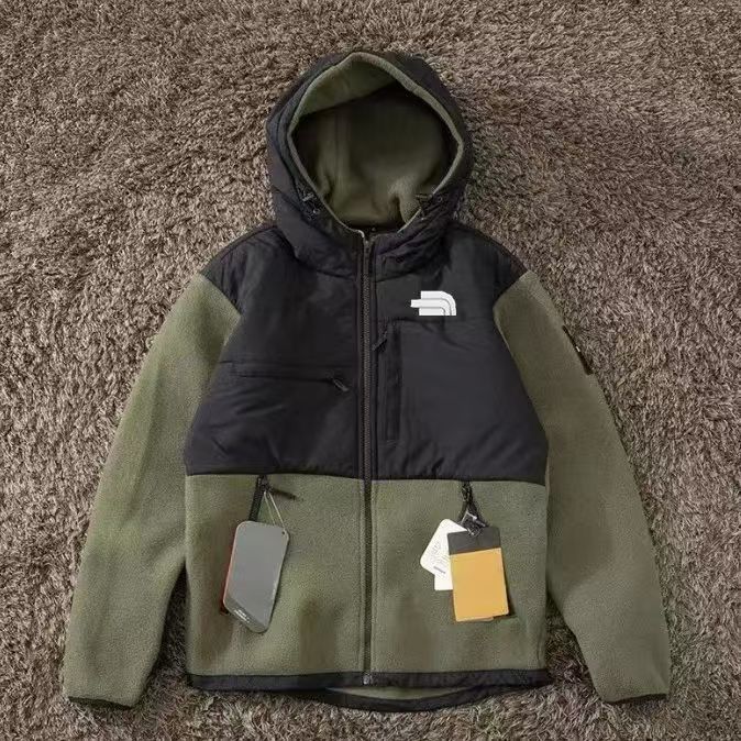 Luxury Designer Embroidered Jacket Coat Mens Jackets Stand Neck Thickened Hoodie Outdoor Hiking Ski Sports Waterproof Sherpa Men Windbreaker Polar Fleece Jackets