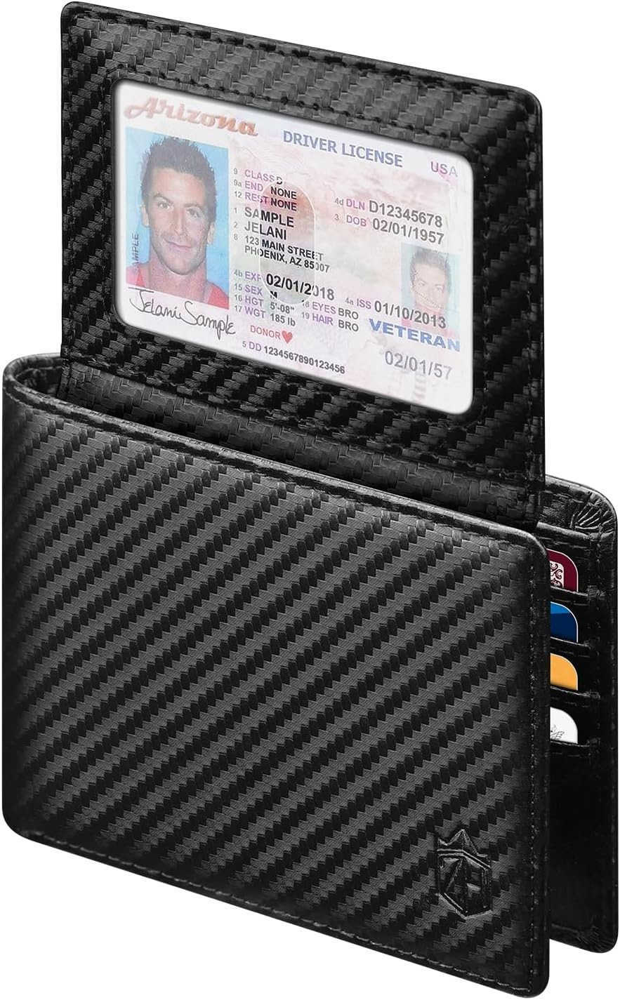 Wallet for Men 12 Card Holder Slim Rfid Leather 2 ID Window Wallets With Gift Box Mens AccessoriesZ250910