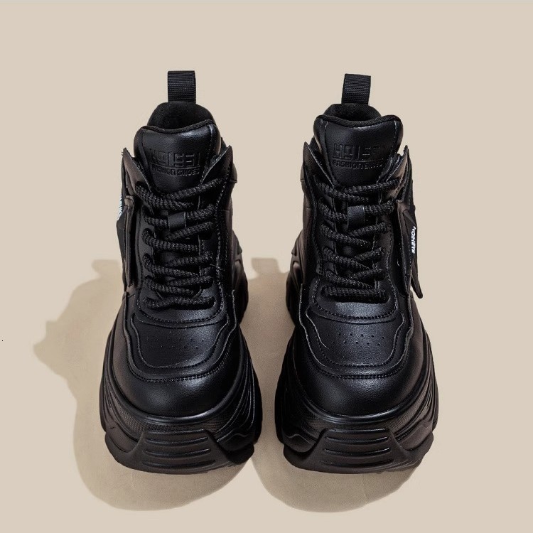 ThickSoled Dad Shoes for Women Spring Single Shoes Sports Casual Shoes for Petite Women HeightIncreasing Early Autumn Shoes 7cm Hidden Wedge Shoes for