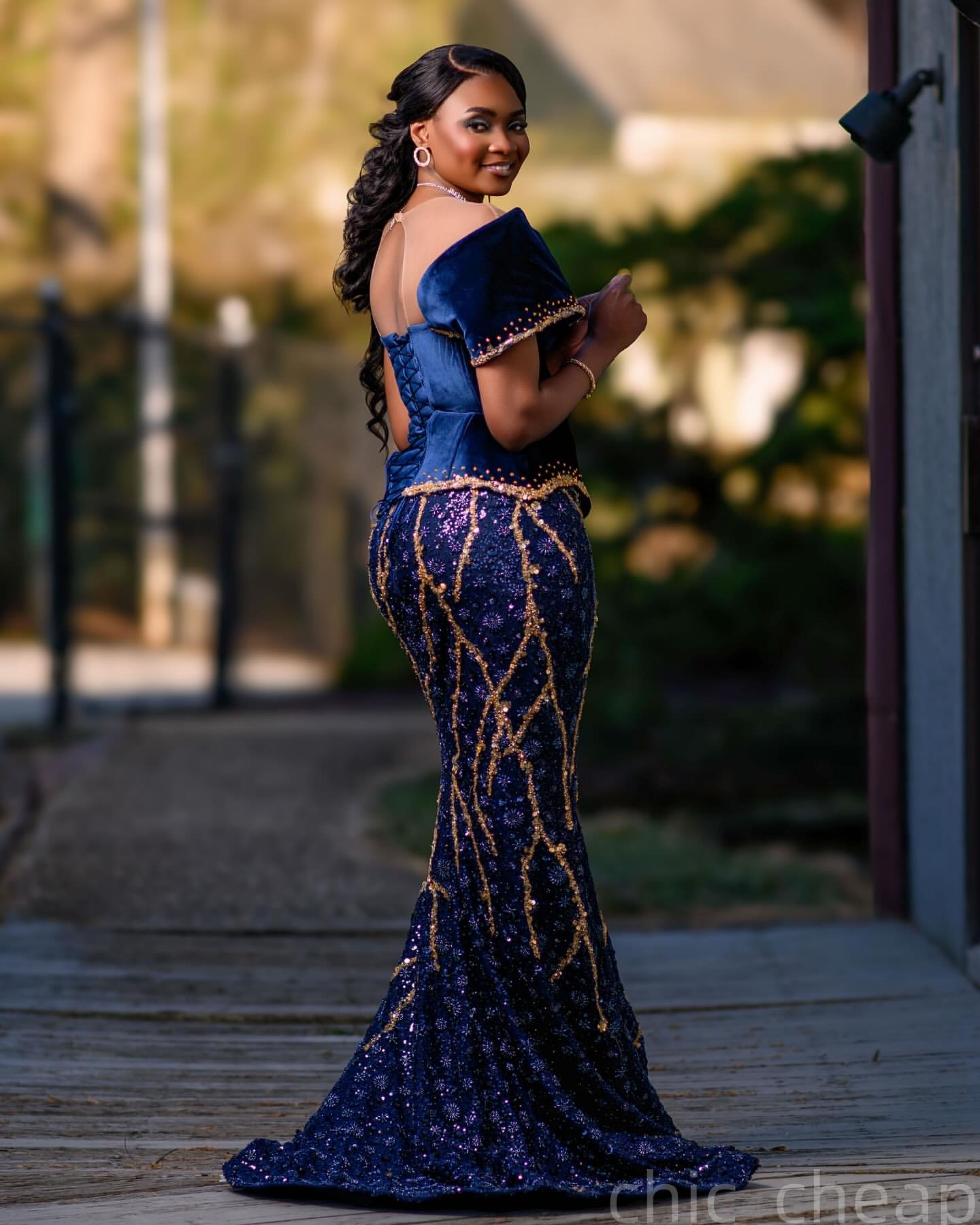 Aso Ebi Royal Blue Mermaid Prom Dresses 2025 Sequined Crystals Beaded Evening Formal Party Second Birthday Engagement Gowns Plus Size Dress For Specia