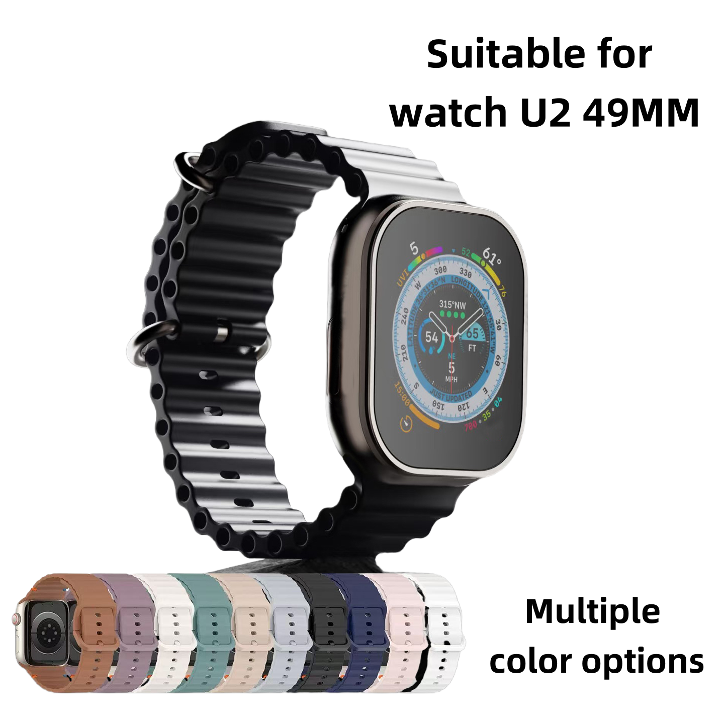 For Smart Watch ULTRA2 Straps For android iWatch Ultra 2 Series 10 49mm Men Women Watch Bluetooth Call Bracelet Wristband Wireless Charging Fitness Tracker
