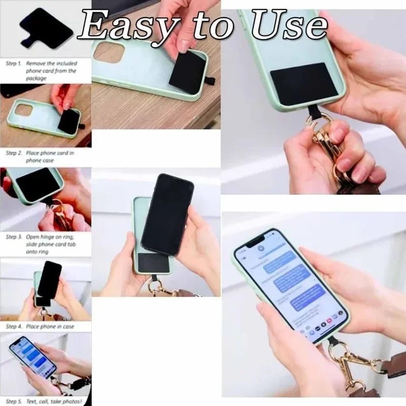Adjustable Phone Strap With Zippered Pouch Fashion Mobile Phone Lanyard Crossbody With Wallet Antilost Lanyard For Women 250901