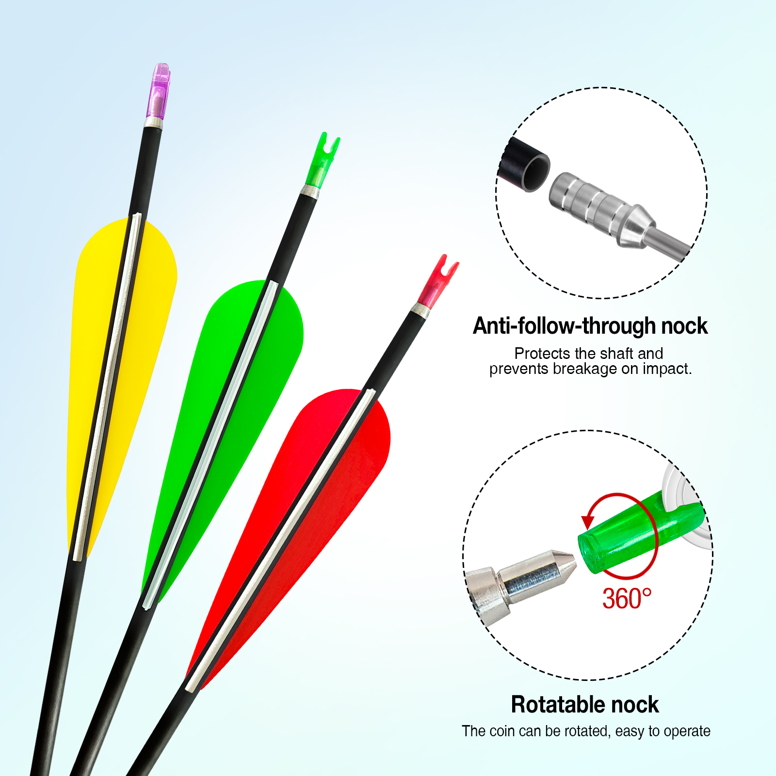 High-Density Carbon Fiber Archery Arrows Premium Grade 4.2mm Diameter & 31-Inch Longitudinal Design Compatible Across Recurves and Compound Models