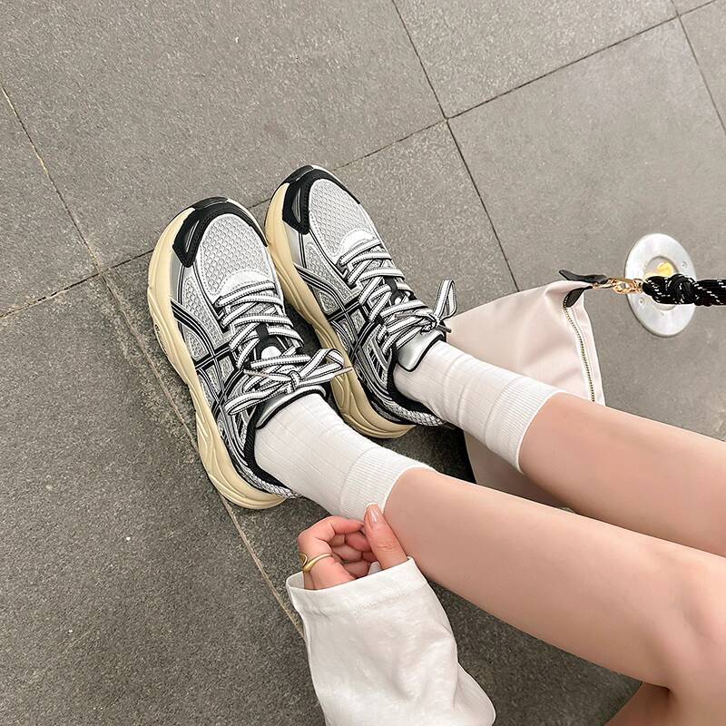 Mirinda New Summer Breathable Mesh Versatile Dad Men's Height-Increasing Sneakers Women's Soft Sole Casual Shoes