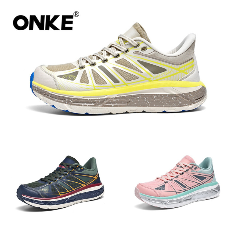ONKE Running for Men Lightweight Breathable Shock Absorption Non-Slip Wear-Resistant Mesh Women's Ultra-Light Casual Couple Sports Shoes