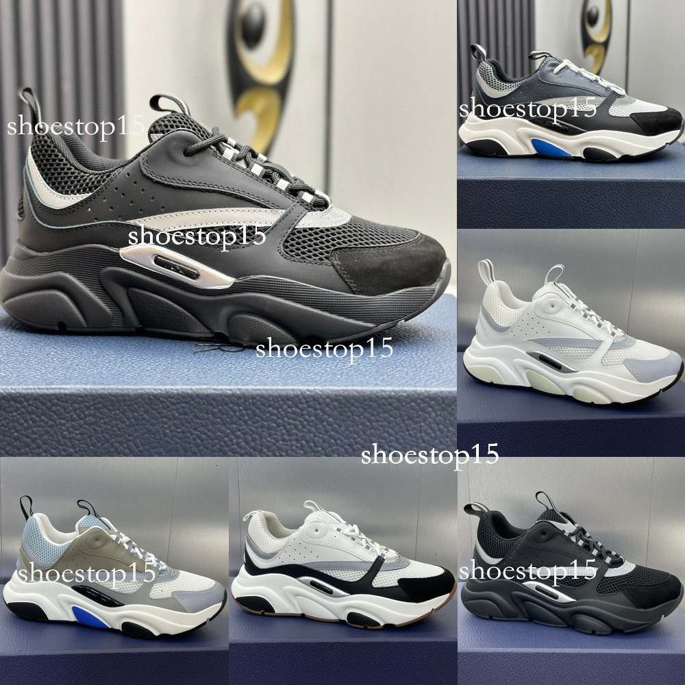 designer shoe diorb30 Lightweight Thick-Soled Height-Increasing Dad Shoes Color-Block Sneakers Casual Men's Shoes Women's Shoes Breathable Lace-Up Flats