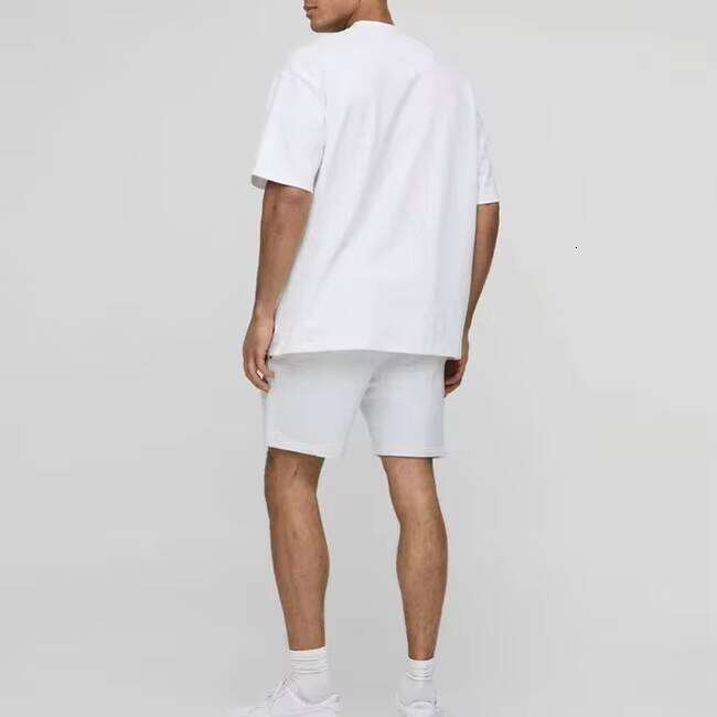 Men's Casual T-Shirt High Quality 100% Cotton Solid Color Collar Short Sleeve 260g Fabric Weight Blank Design