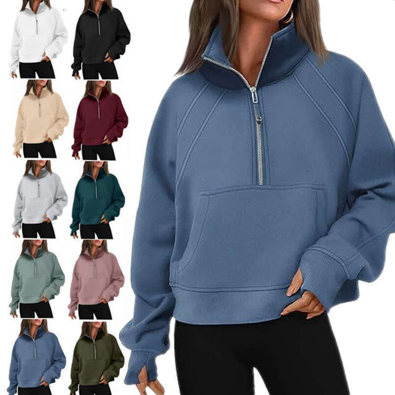 5A Yoga Scuba luluity lemones jacket Half Zip Hoodie Jacket Designer Sweater luluity lemones Workout designer Sport Coat luluity lemones sets Sweatshirt