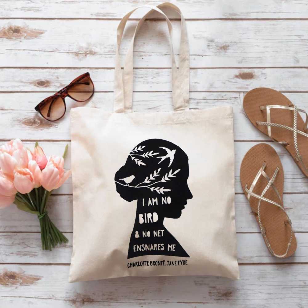 Jane Eyre Bags for Womens Feminist Women Handbag Literary Quote Womens Handbags for Book Lover Charlotte Bronte Quote Tote Bag Z250902