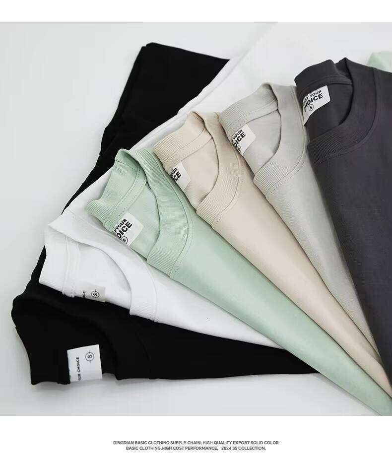 Luxury 280Gsm Heavyweight 100% Cotton Logo Printed Design Round Neck Short Sleeve Men's T-Shirt