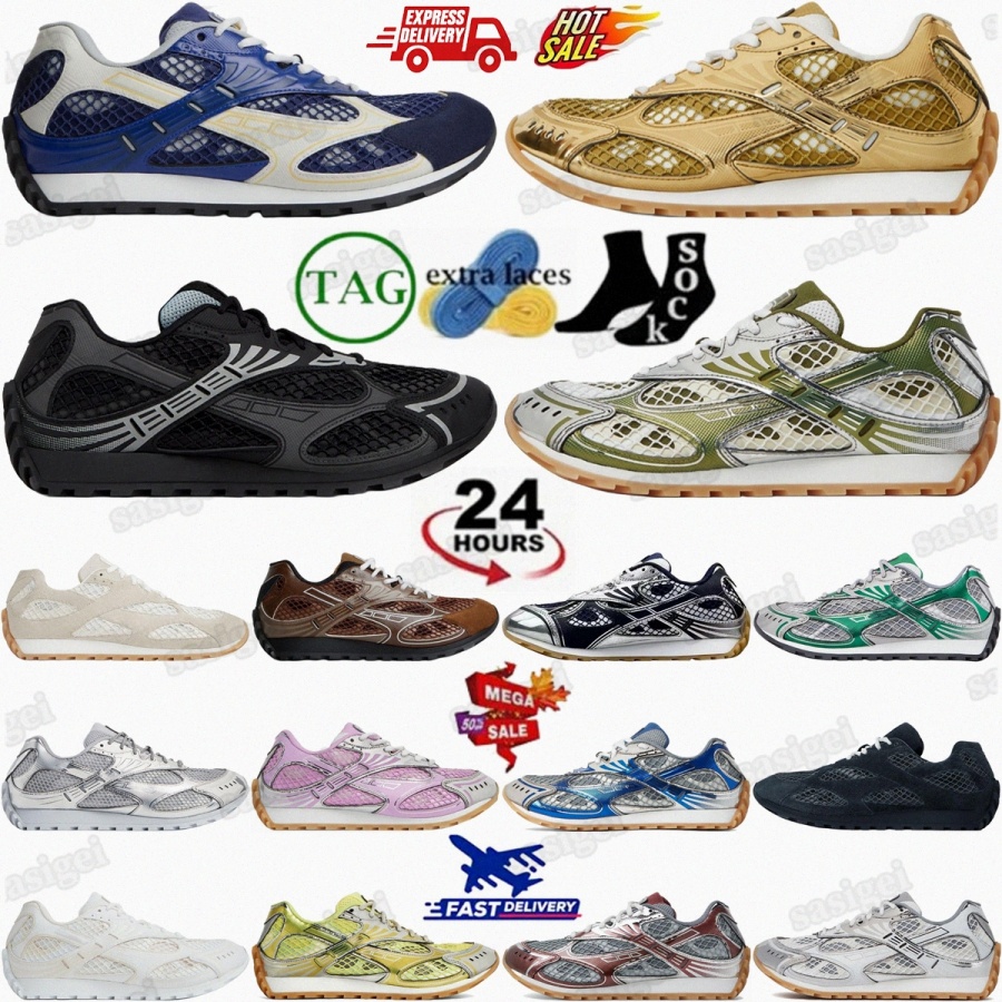 Orbit Mesh Leather Sneakers Shoes Womens Mens Gloss Silver Mud White Abyss Blue Surf Parakeet Star Anise Pinecone Merlot Lace Up Gray Sea Salt Women