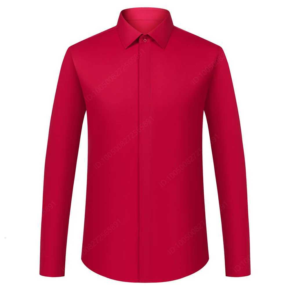 Mens Wedding French Cuff Fly Front Placket Dress Shirt Without Pocket Regularfit Formal Business Activities Long Sleeve Shirts X250903