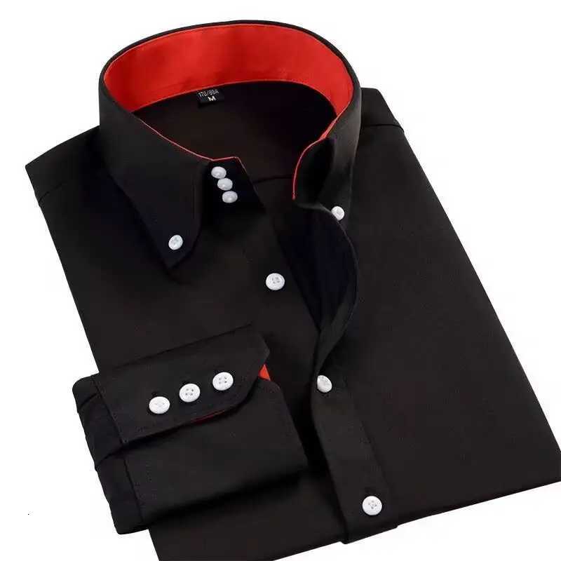 2025 New NonIron Work Shirt Men Stretch Slim Fit Business Shirt Korean Style Dress Shirts for Professional Formal Events X250903