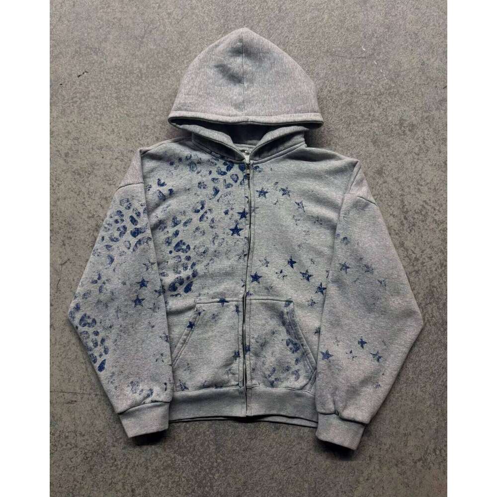 Clothing Manufacturer Zipper Screen Printed French Terry Sweatpants Men's Hoodie and Pants