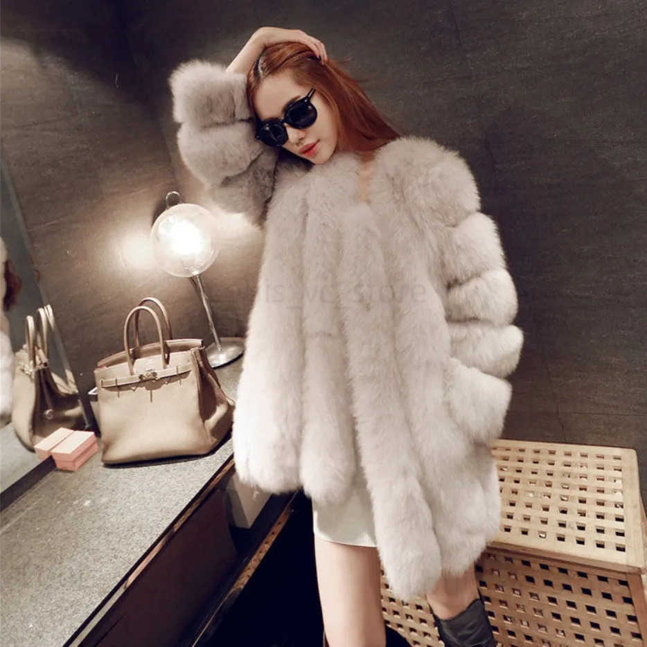 Luxury Long Fur Coa… - image